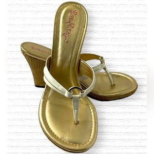 Lilly Pulitzer McKim Wedge Thong Sandal. Size 8.5